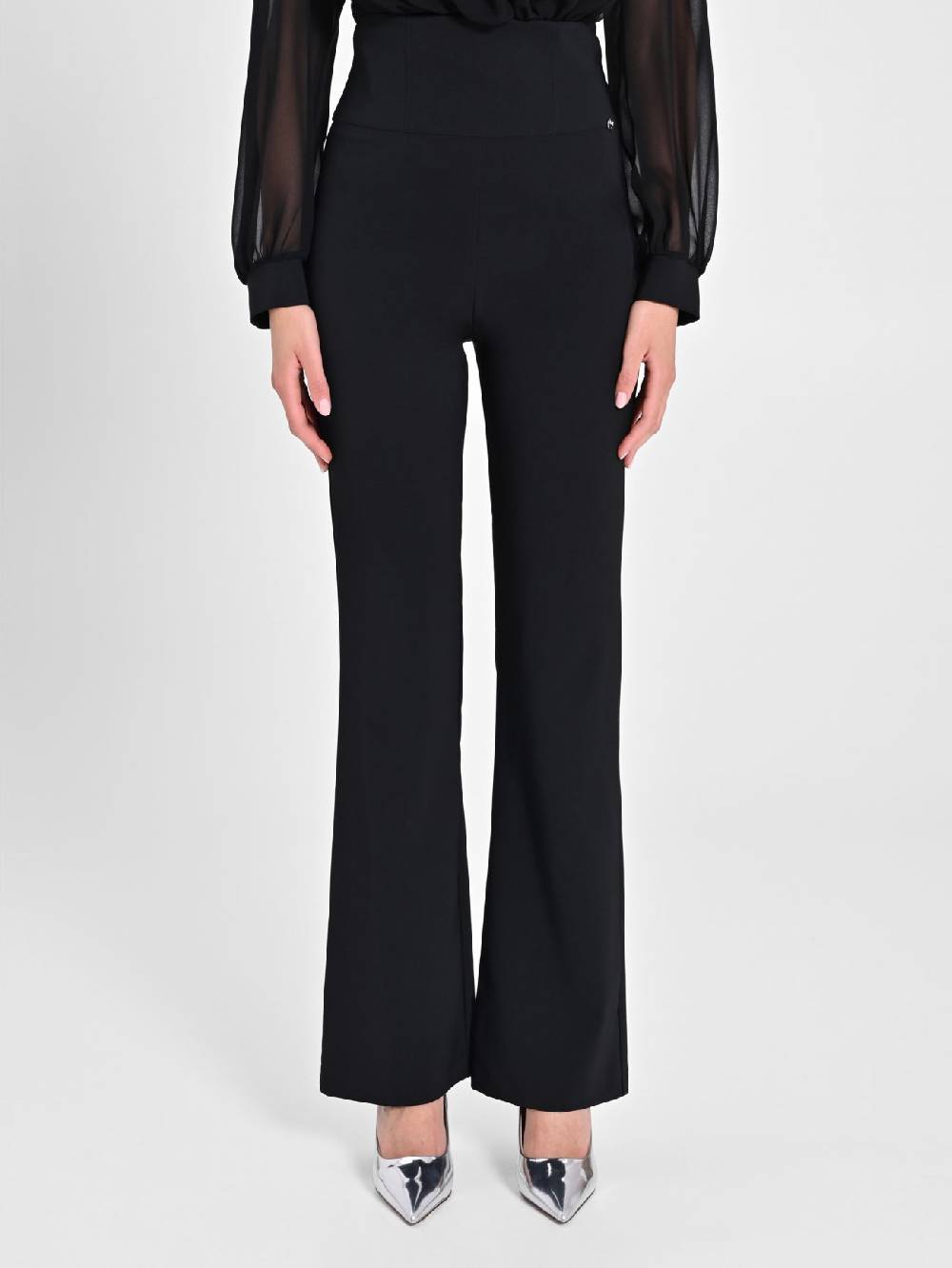 Rinascimento Pantaloni Flared Neri Offerte