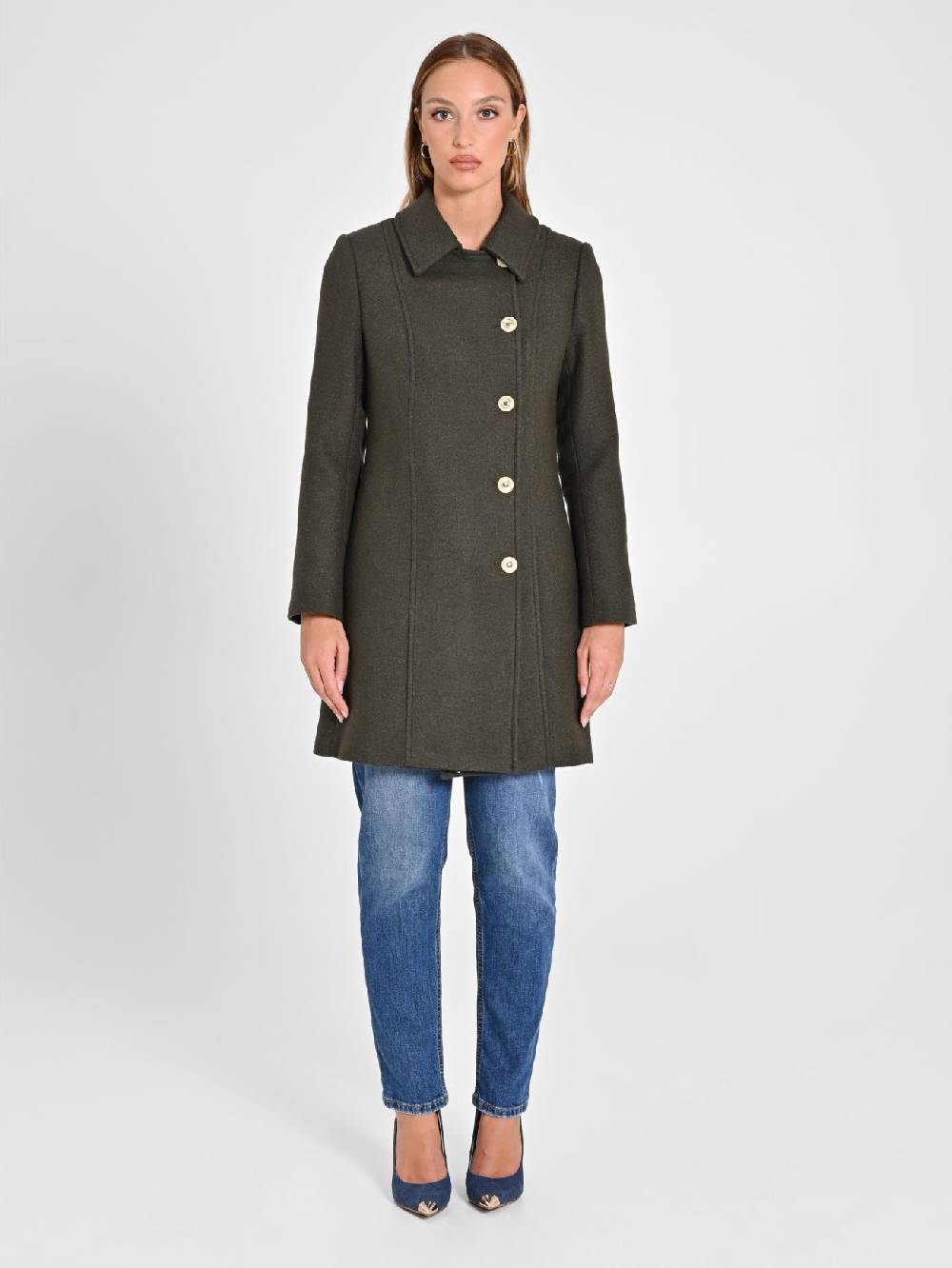 Rinascimento Cappotto Verde Muschio Spedizione gratuita