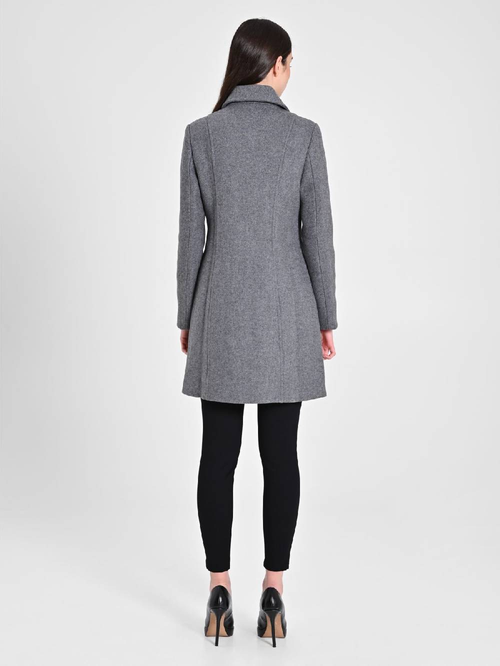 Rinascimento Cappotto Grigio con Bottoni Dorati Sconto di tempo limitato