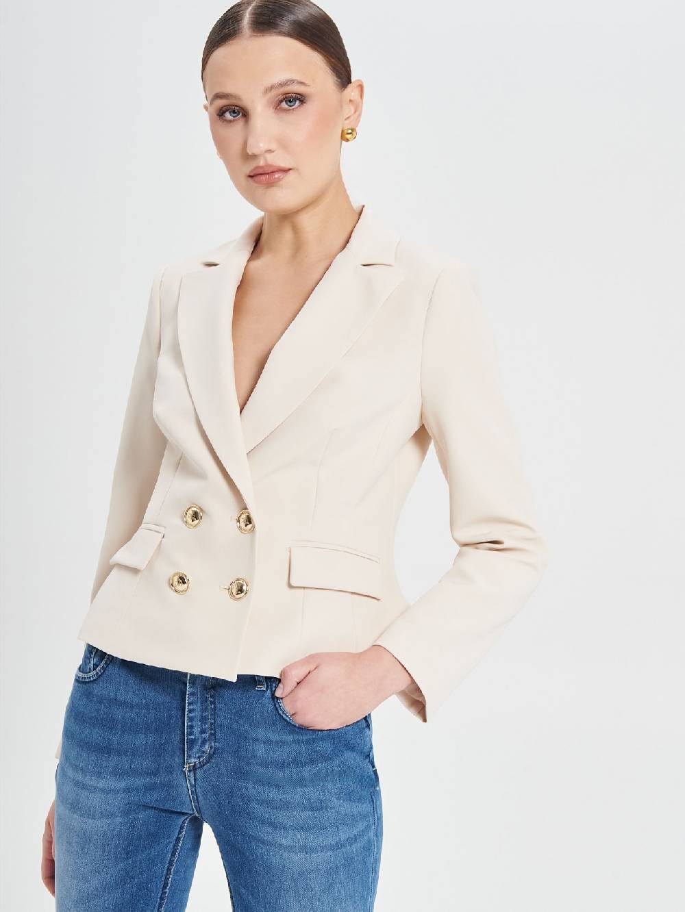 Rinascimento Giacca Doppiopetto Beige Donna Fornitura limitata