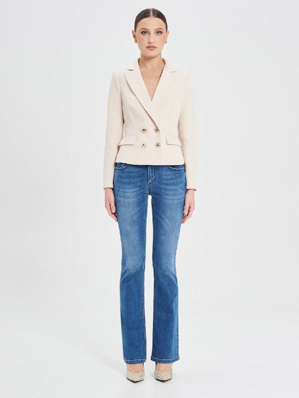 Rinascimento Giacca Doppiopetto Beige Donna Fornitura limitata
