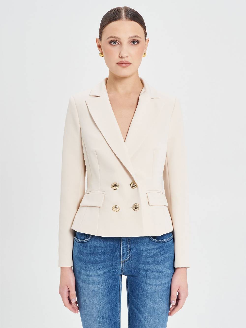 Rinascimento Giacca Doppiopetto Beige Donna Fornitura limitata