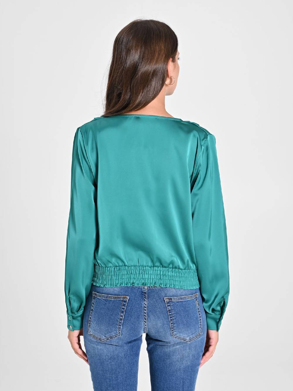 Rinascimento Blusa incrociata in Raso Offerta Giorno del Papà