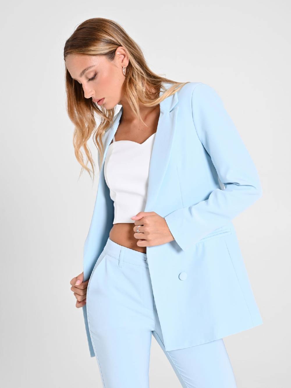 Rinascimento Giacca Doppiopetto Azzurra Online Outlet