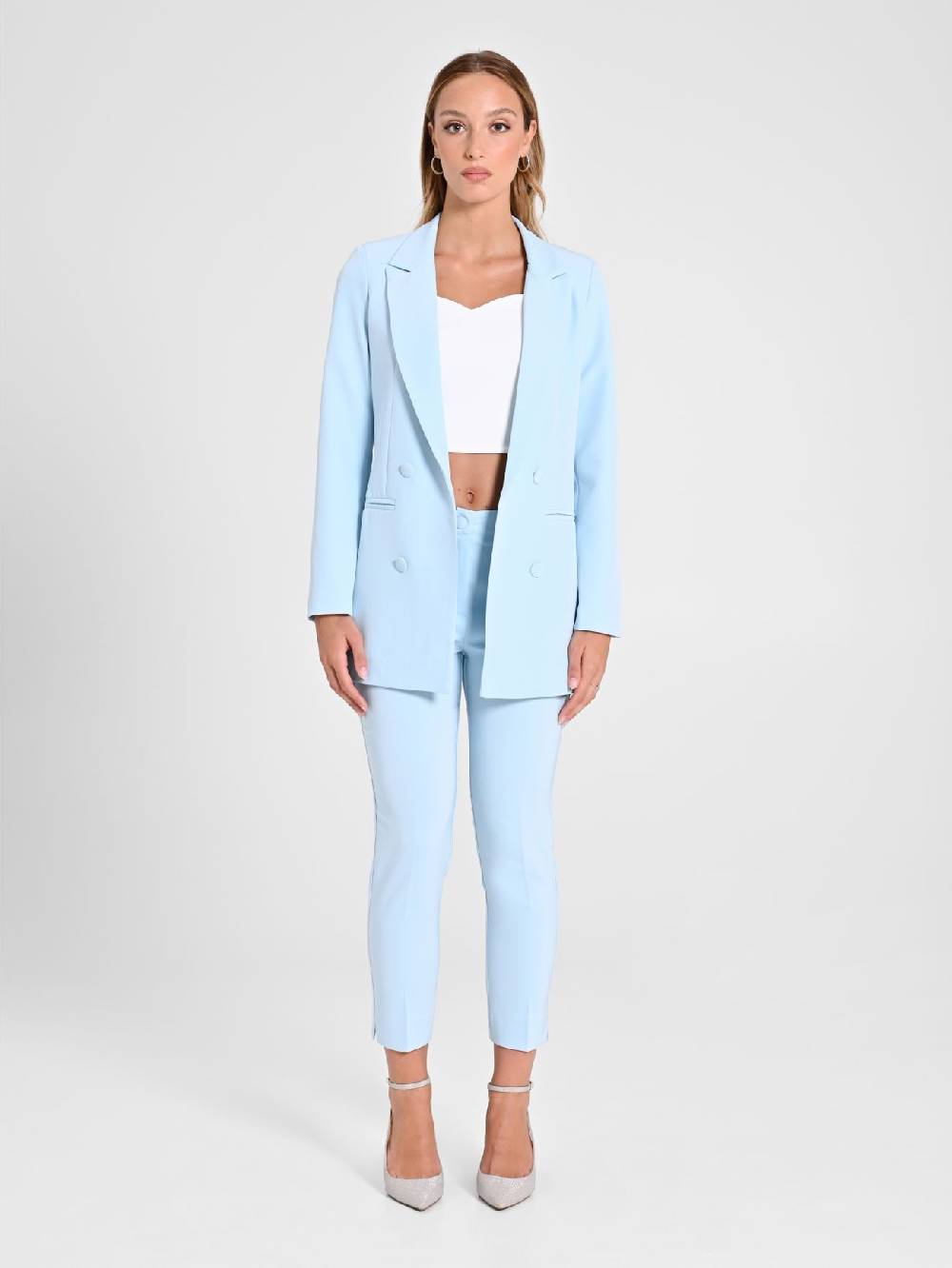 Rinascimento Giacca Doppiopetto Azzurra Online Outlet
