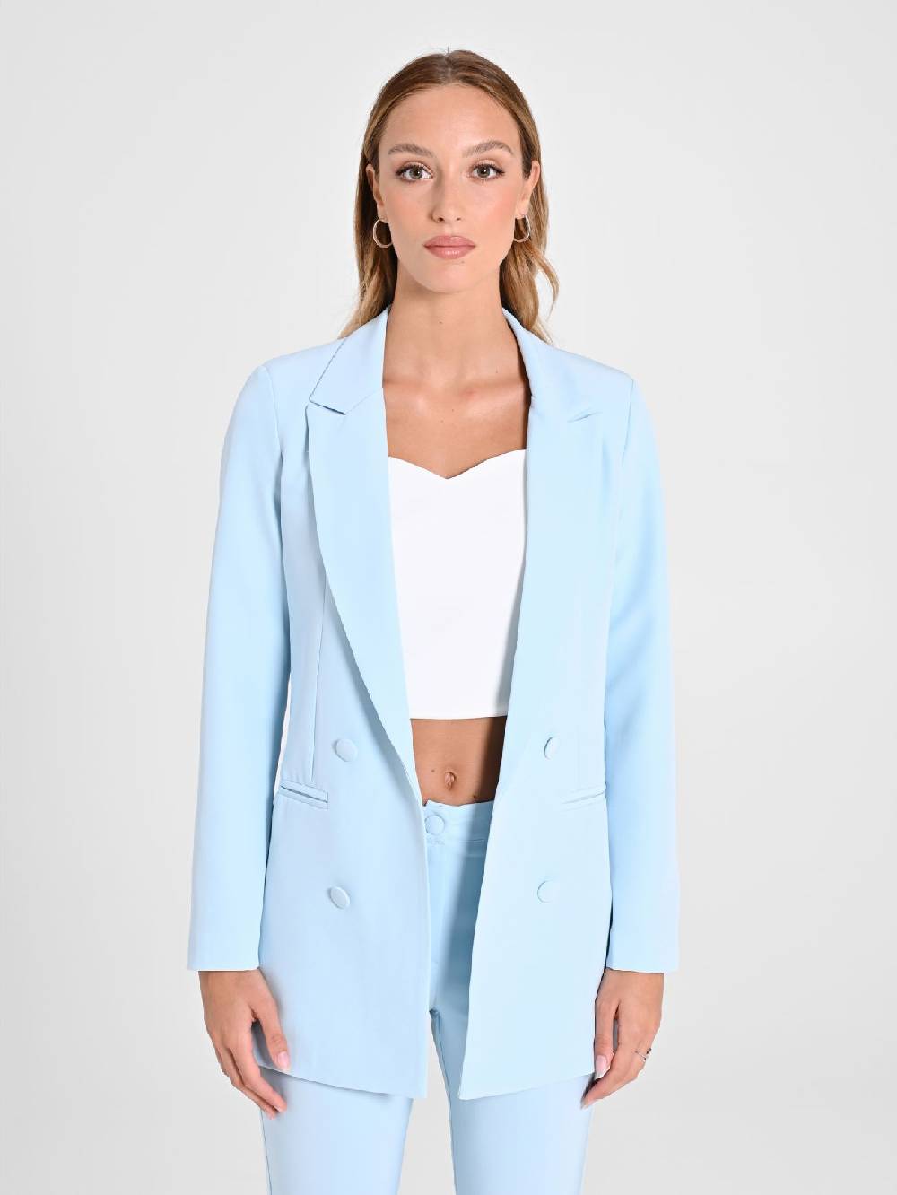 Rinascimento Giacca Doppiopetto Azzurra Online Outlet