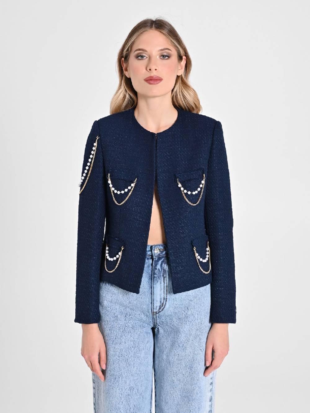 Rinascimento Giacca Corta in Tweed Prezzo basso
