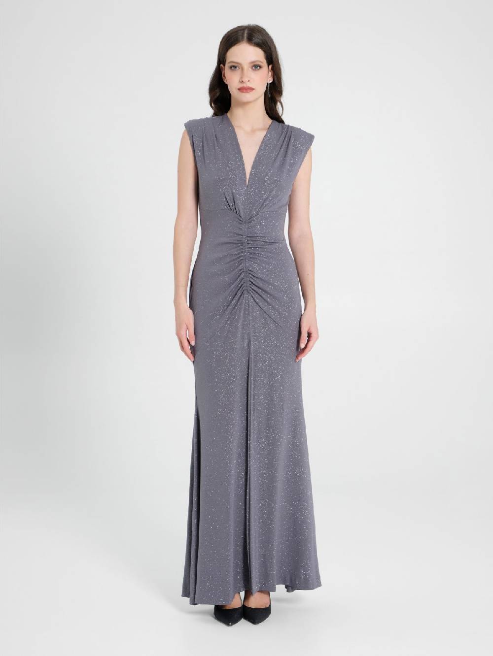 Rinascimento Abito Arriccio Microglitter Grigio Donna ACQUISTA ORA