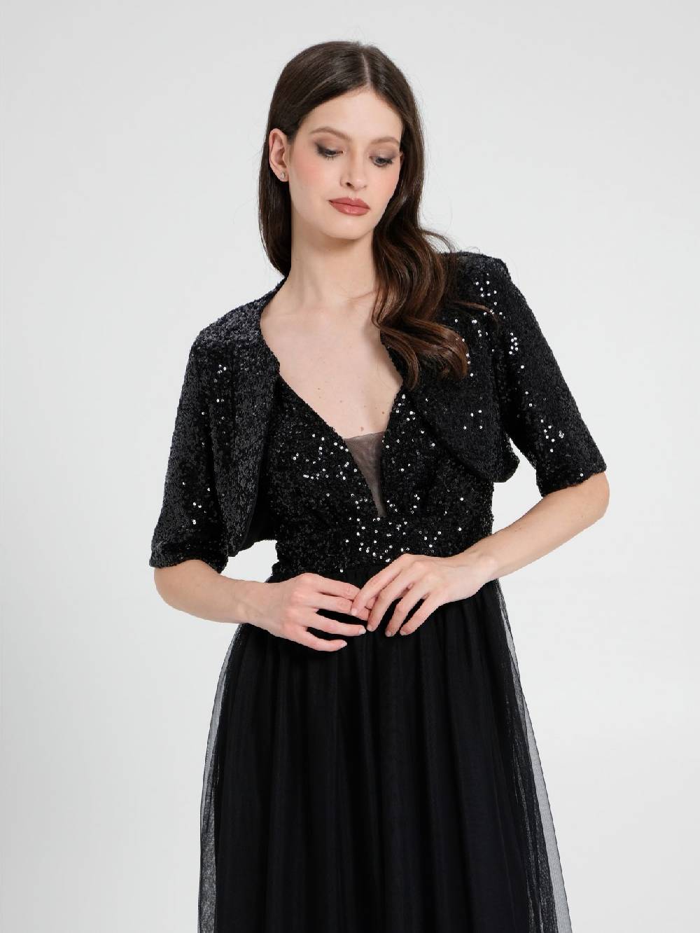 Rinascimento Coprispalle Aperto in Paillettes Latest stili