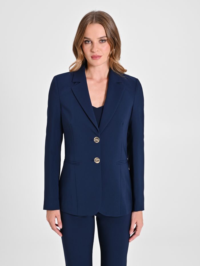 Rinascimento Giacca a Due Bottoni in Tessuto Tecnico color Blu Offerta speciale della fabbrica