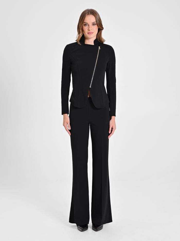 Rinascimento Giacca zip in scuba crèpe Donna Super sconto
