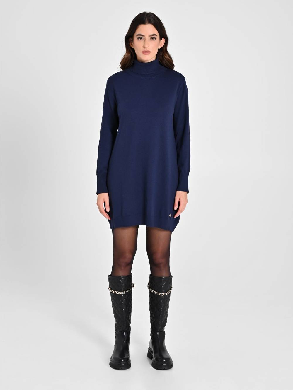 Rinascimento Abito Blu Navy in Maglia Ecotec® Donna Qualità Garantita