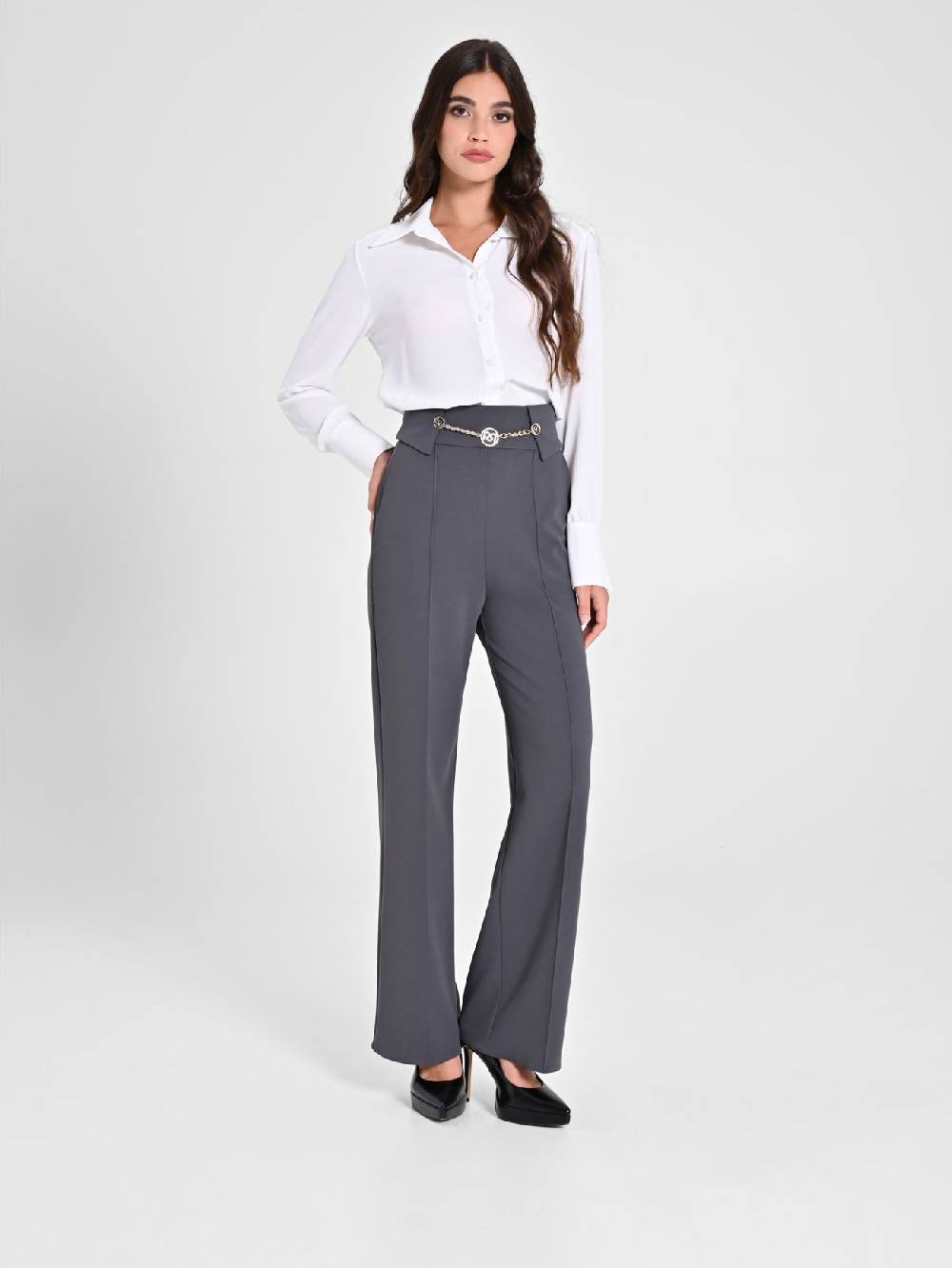 Rinascimento Pantaloni Grigi Chains Offerta