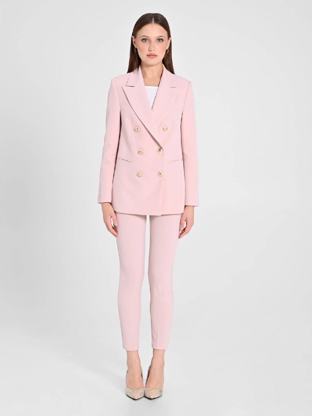Rinascimento Giacca Doppiopetto Rosa Donna Saldi