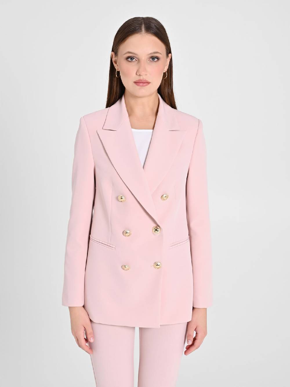 Rinascimento Giacca Doppiopetto Rosa Donna Saldi