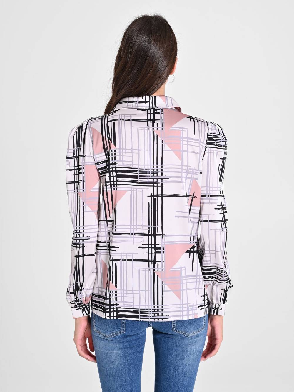 Rinascimento Camicia stampa Geometrica Vendita Calda