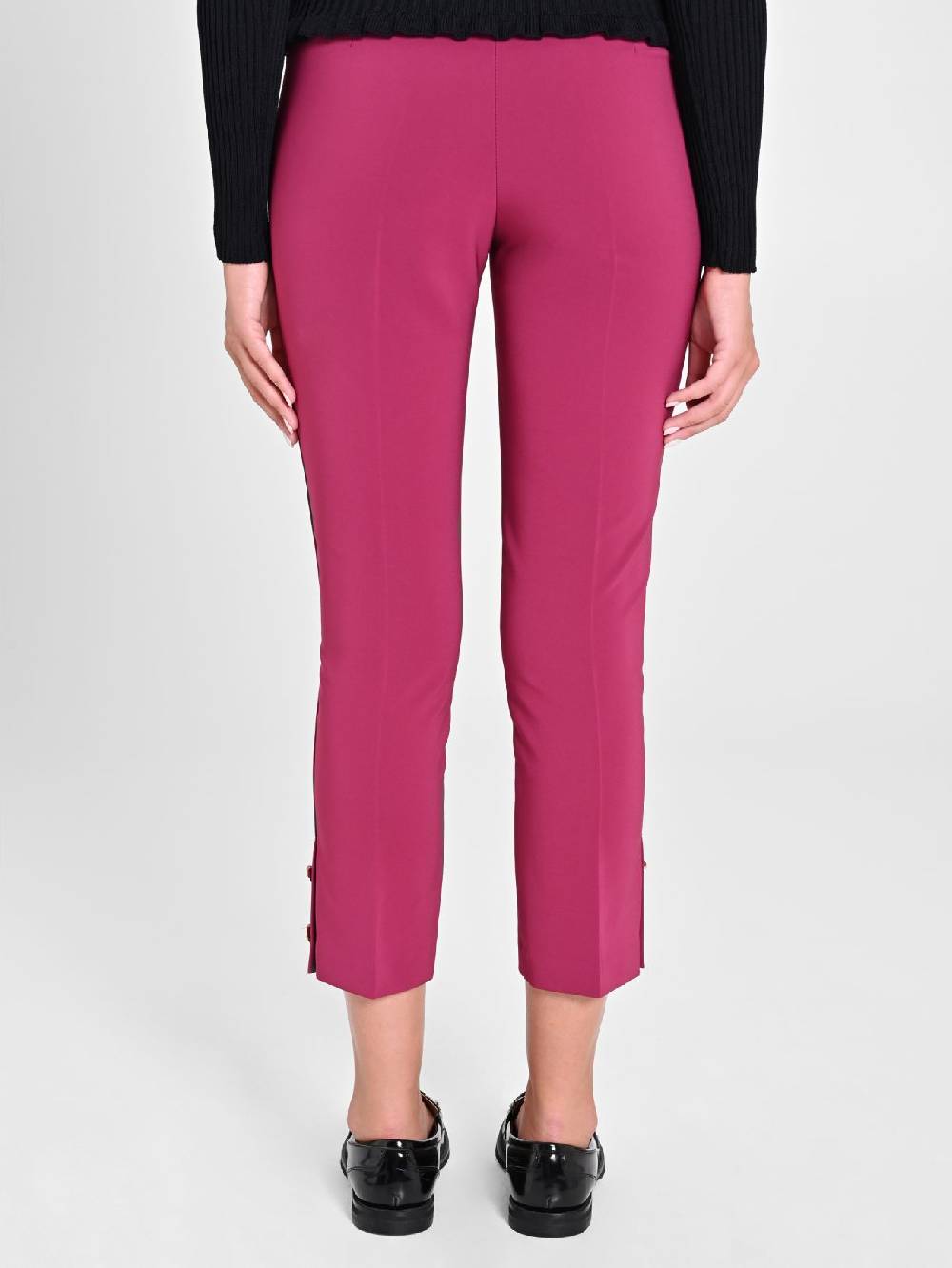Rinascimento Pantaloni Slim in Tessuto Tecnico Bordeaux Sconto di tempo limitato