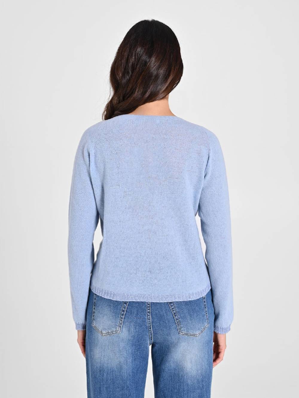 Rinascimento Maglione Lana Cashmere Azzurro Offerta esclusiva