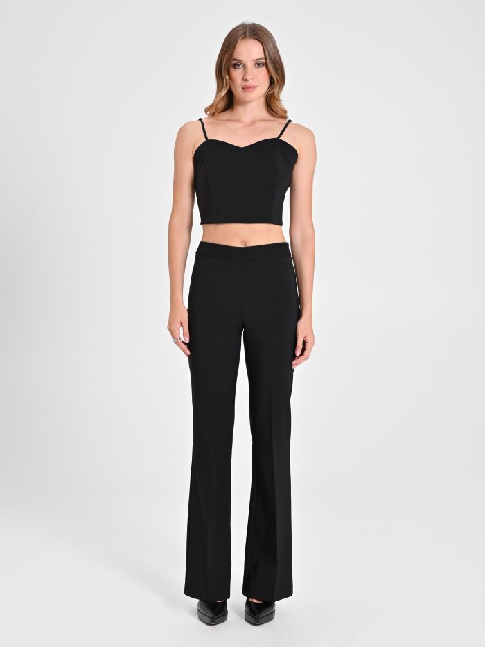 Rinascimento Pantaloni Mid Flared in Tessuto Tecnico Offerte giornaliere