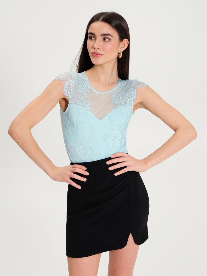 Rinascimento Top Body in Pizzo Ritorno libero