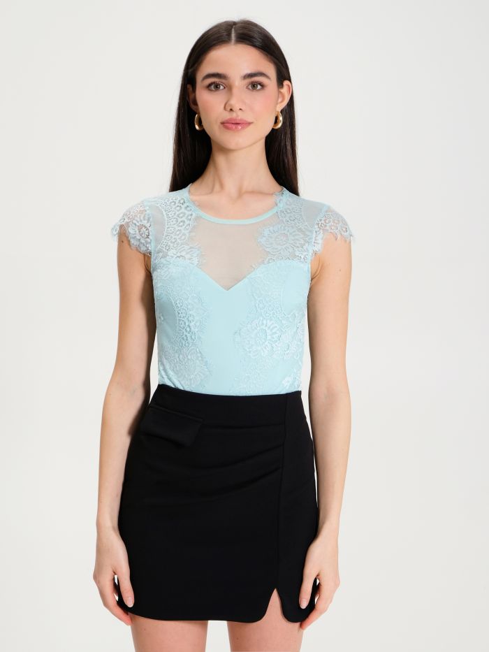 Rinascimento Top Body in Pizzo Ritorno libero