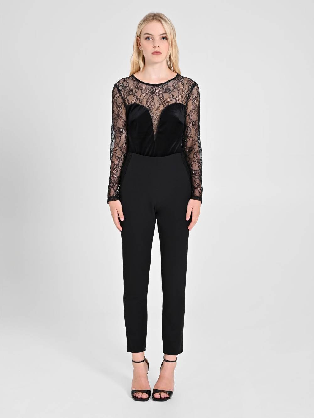 Rinascimento Pantaloni con inserto Pizzo & Velluto Fino al 65% di sconto