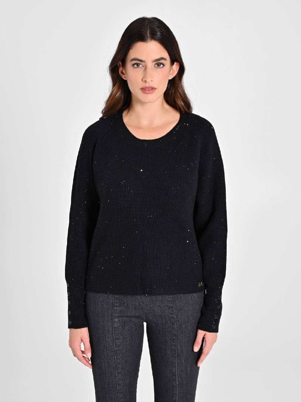 Rinascimento Maglione Nero Paillettes Only for today