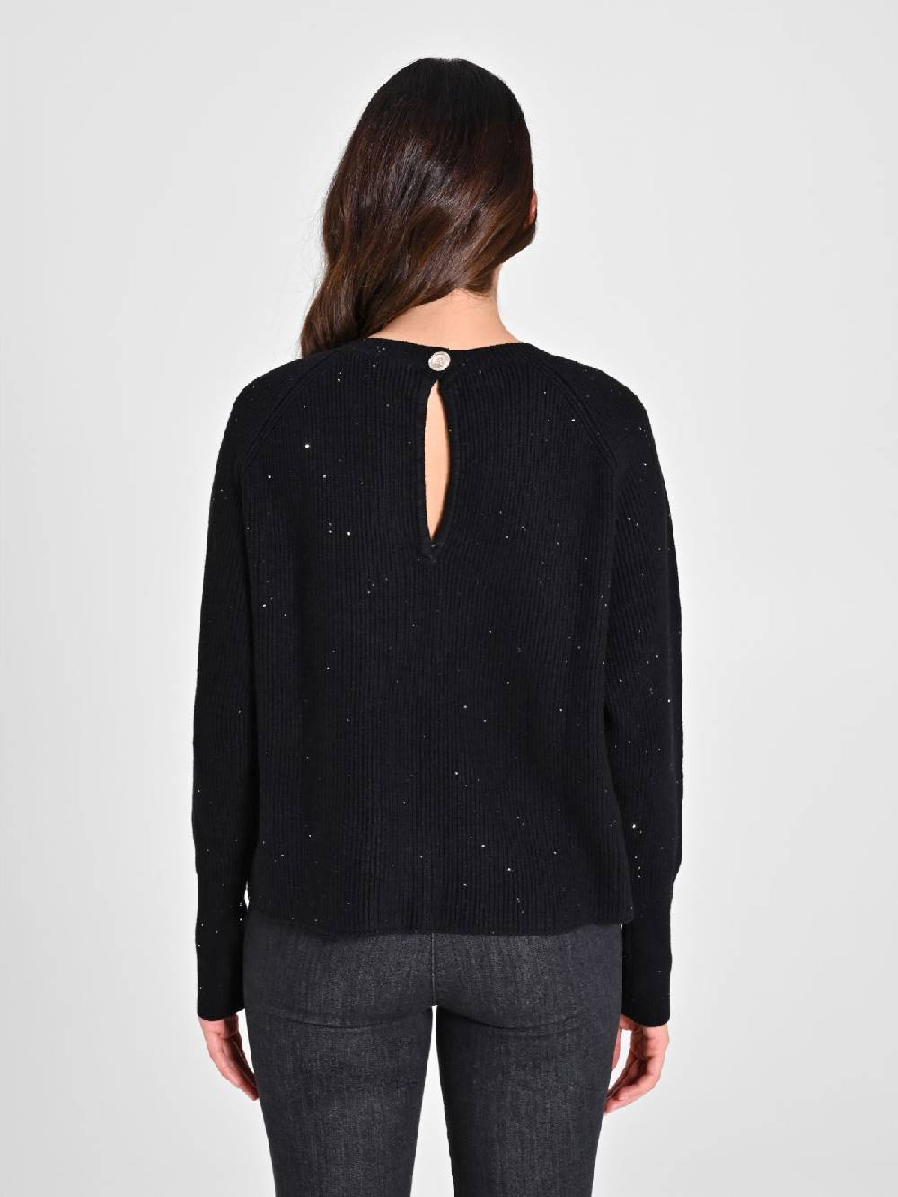 Rinascimento Maglione Nero Paillettes Only for today