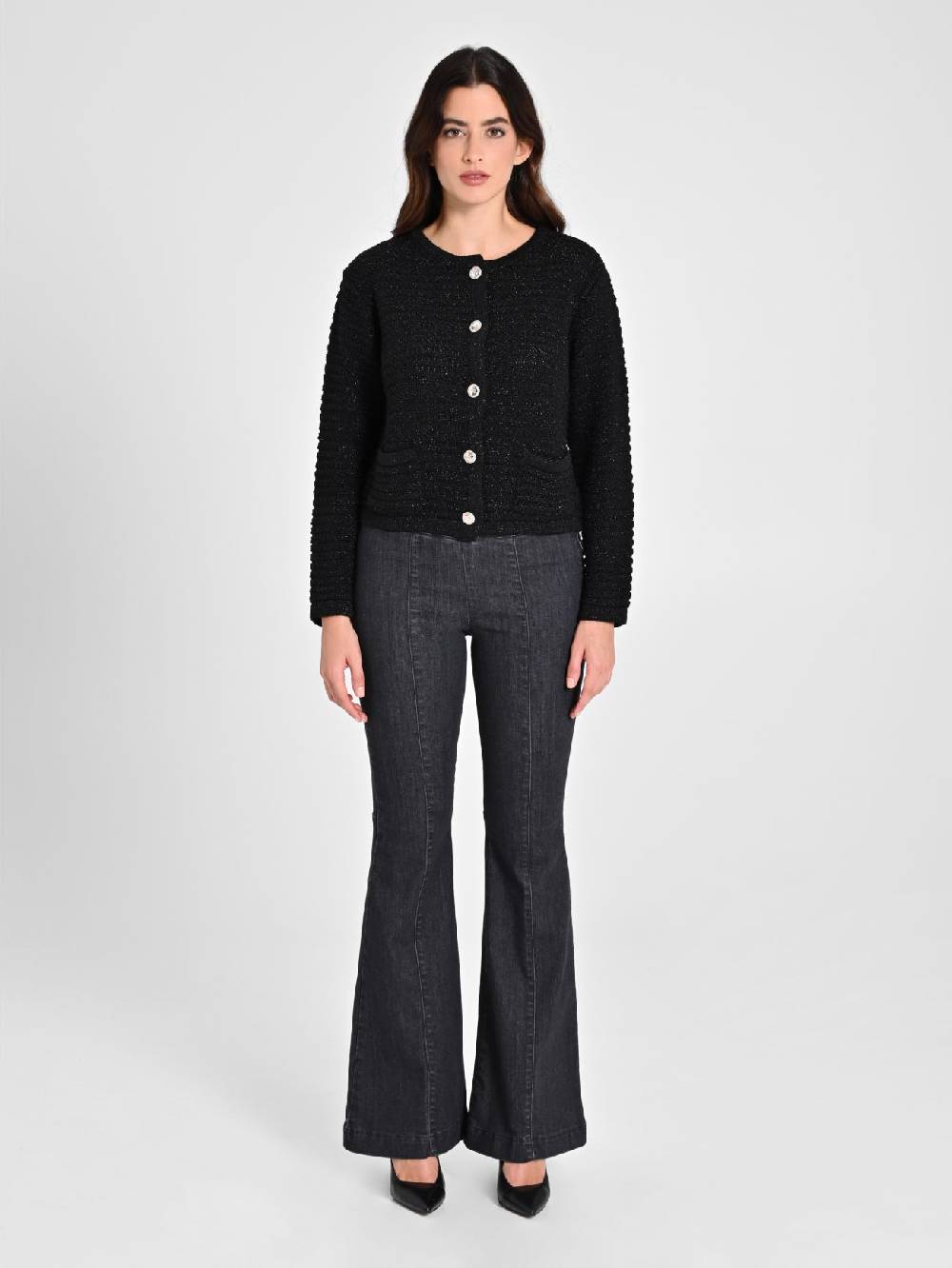 Rinascimento Cardigan Lurex Argento Fino al 55% di sconto