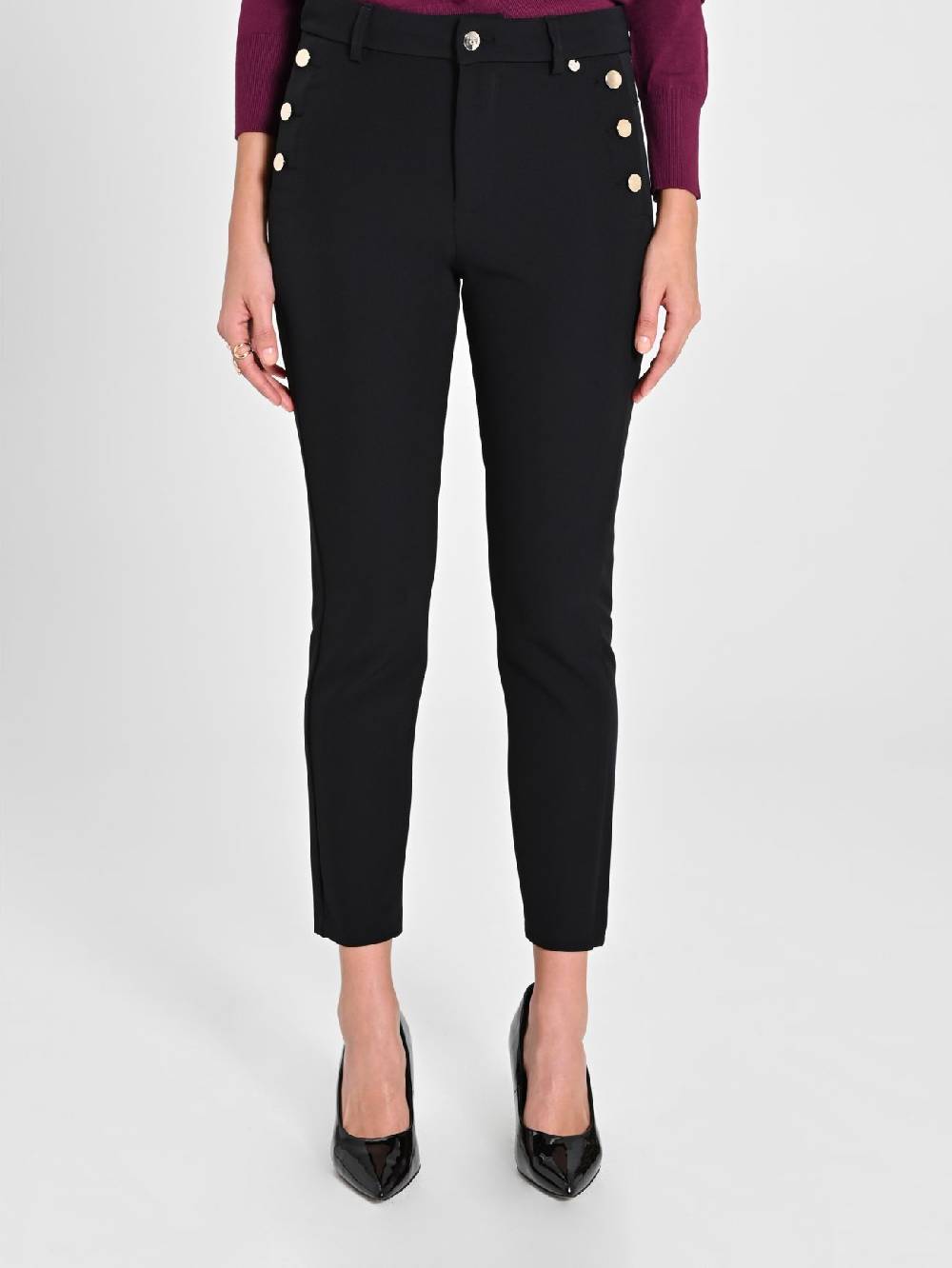 Rinascimento Pantaloni Skinny Neri Solo un giorno rimasto
