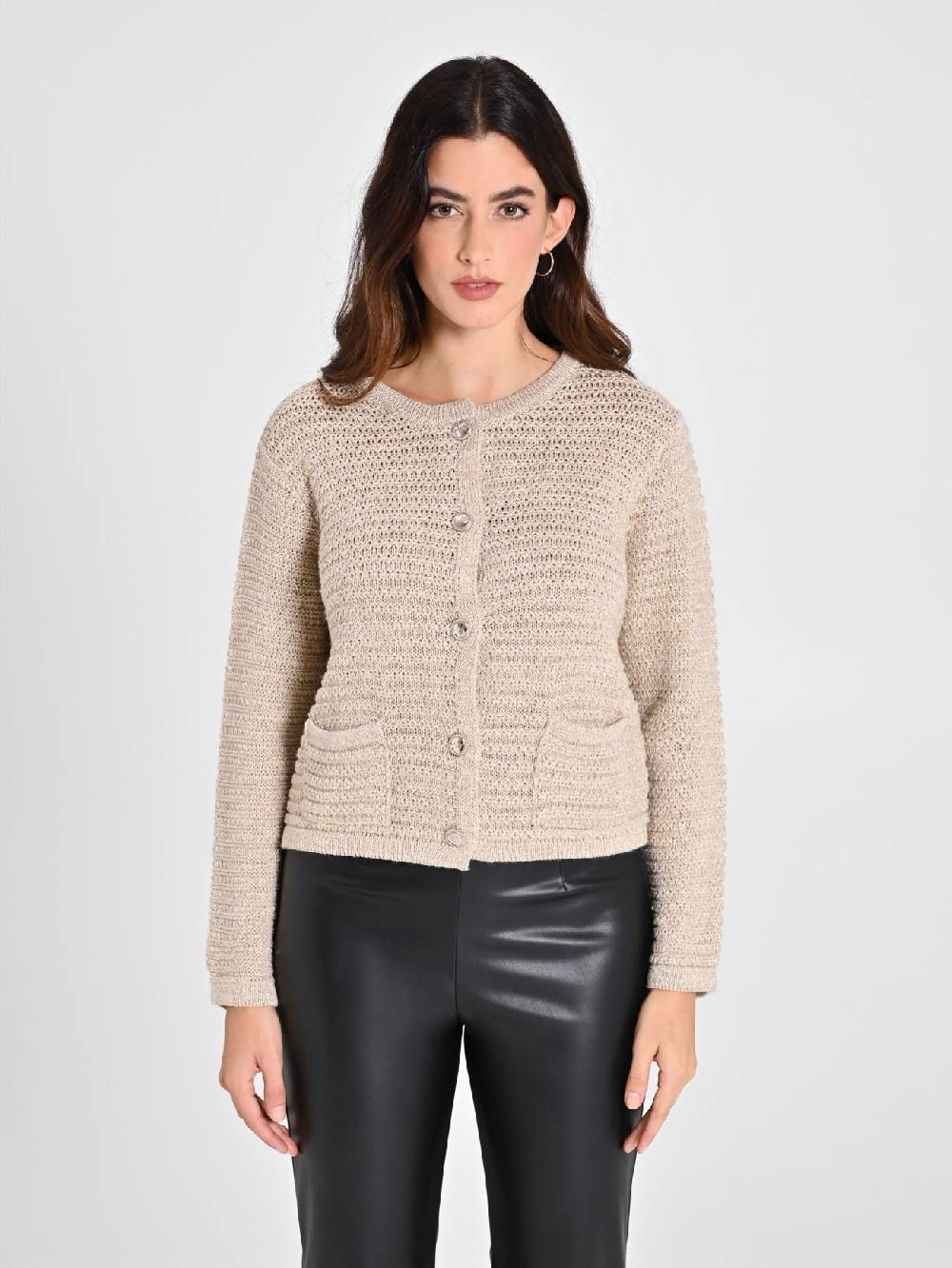 Rinascimento Cardigan Lurex Oro Officina