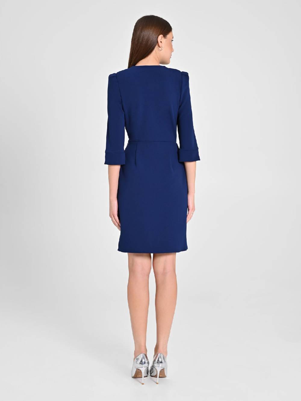 Rinascimento Abito Wrap Blu In vendita