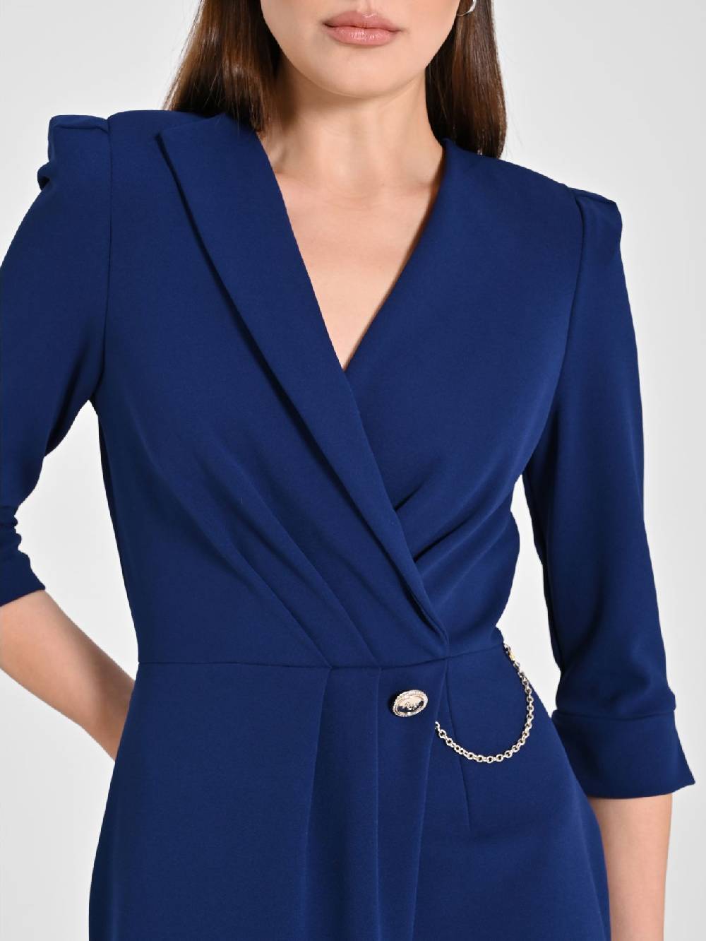 Rinascimento Abito Wrap Blu In vendita