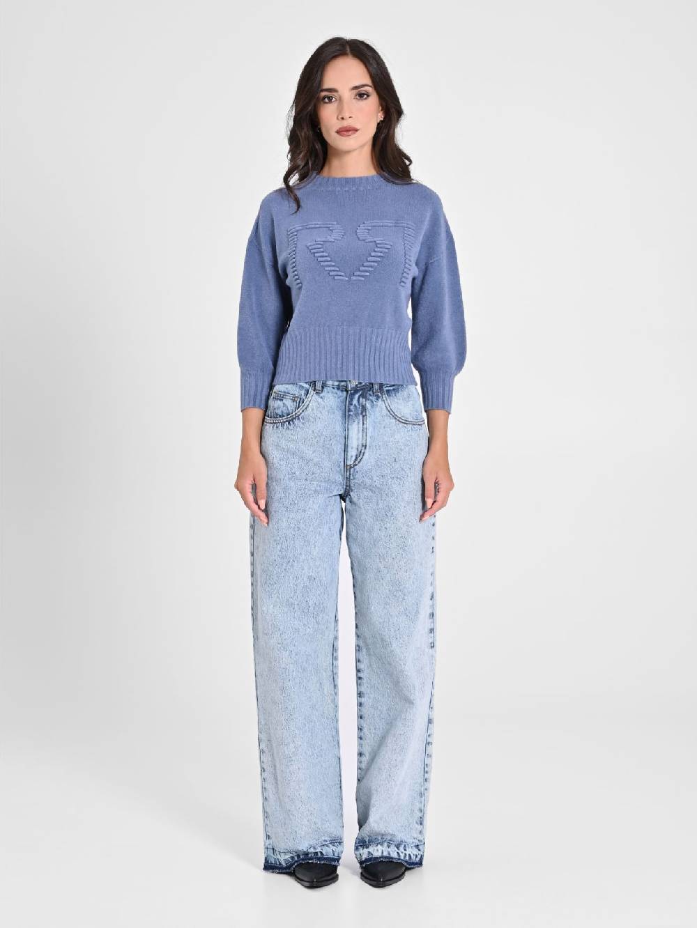 Rinascimento Maglione RR Azzurro Avio Italy