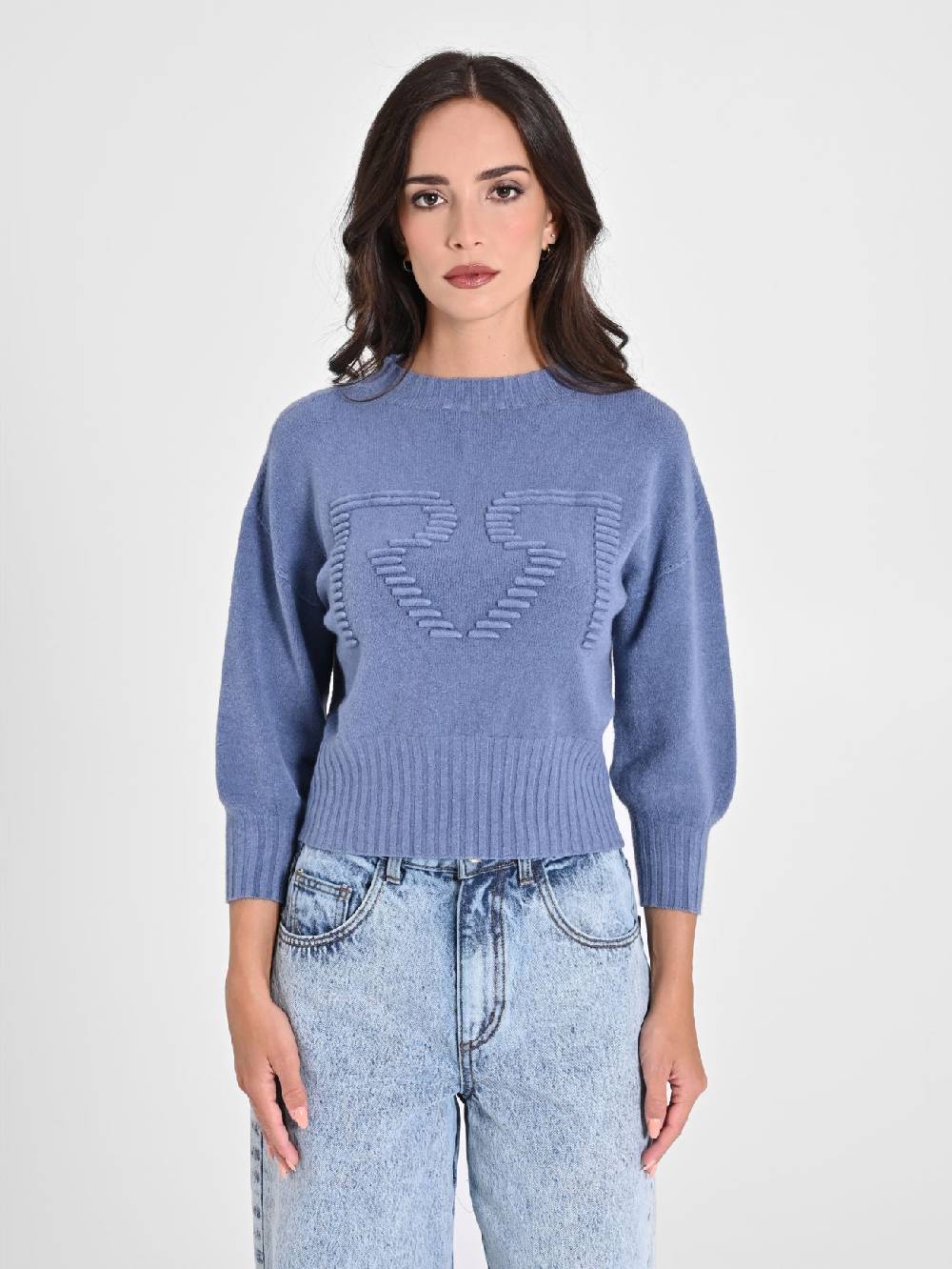Rinascimento Maglione RR Azzurro Avio Italy
