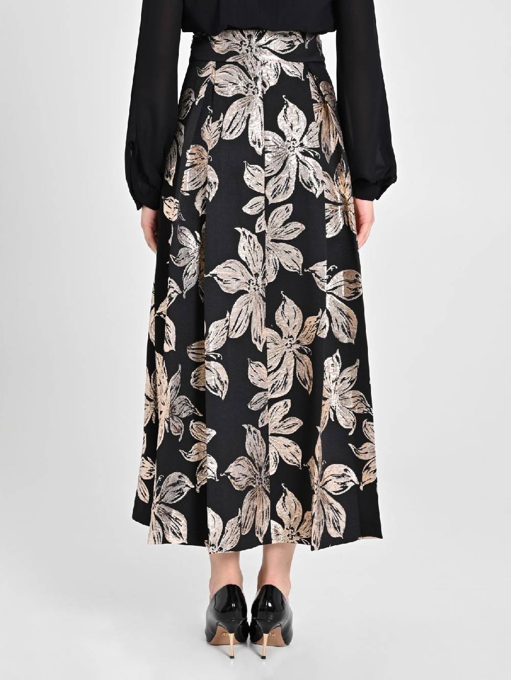Rinascimento Gonna Fiori Dorati Jacquard Promozione