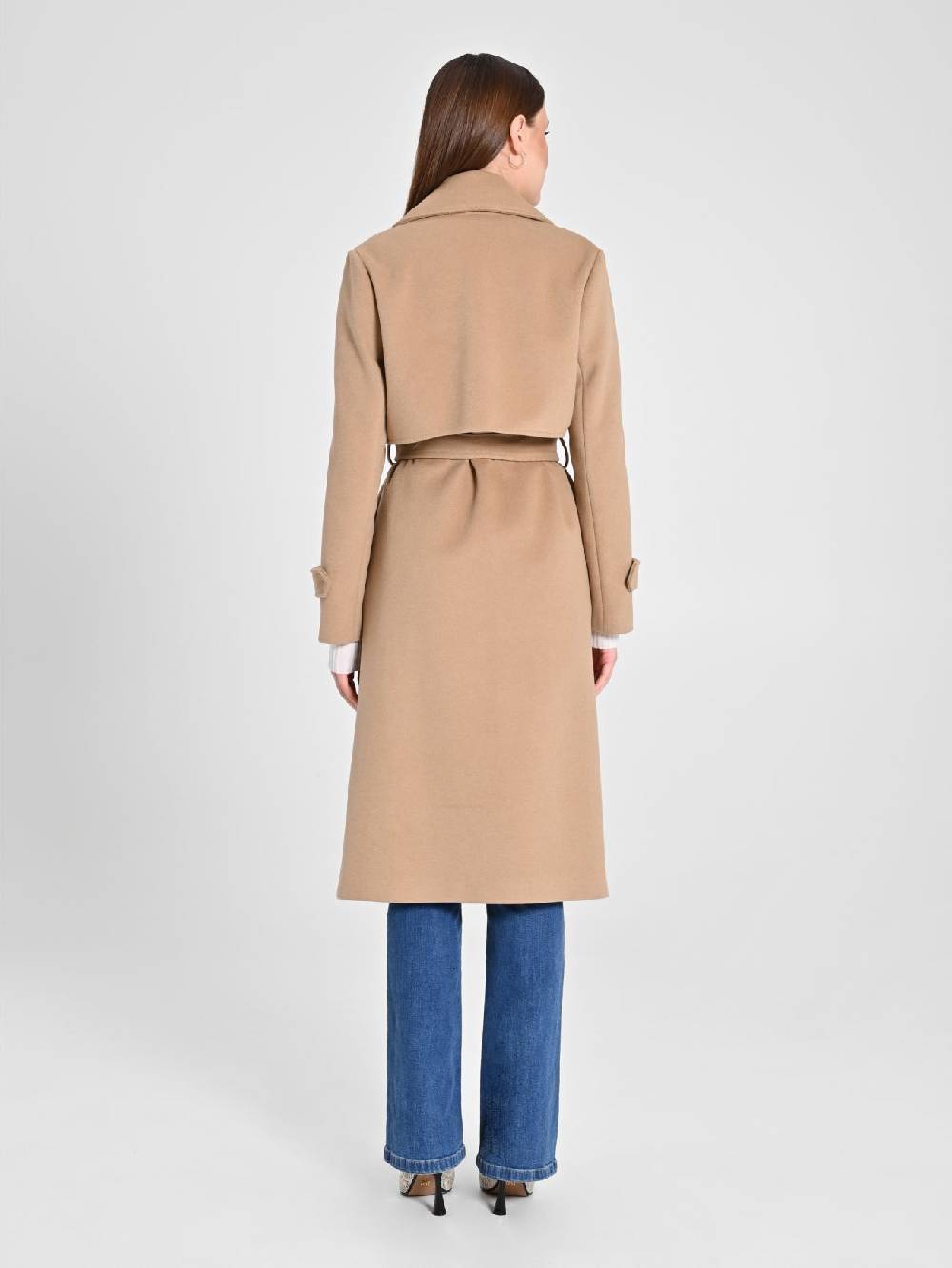 Rinascimento Cappotto Trasformabile Tre-In-Uno color Cammello Spedizione Gratuita