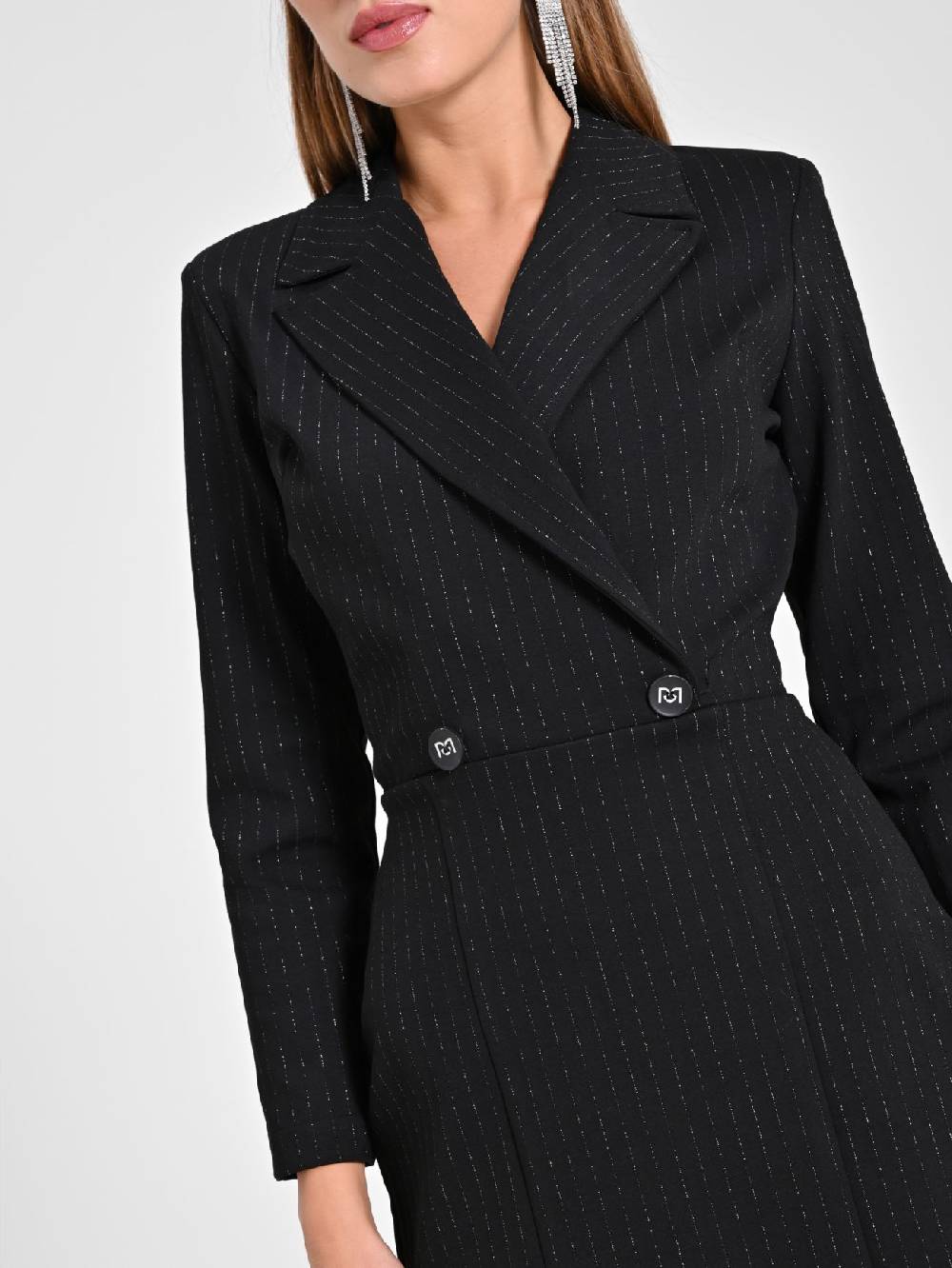 Rinascimento Abito Gessato Lurex Acquista Ora