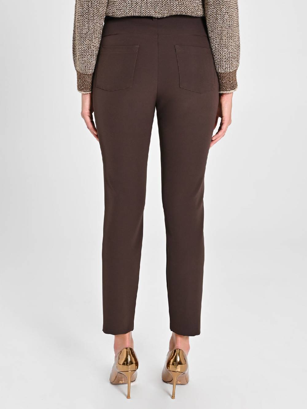 Rinascimento Pantaloni Skinny Marroni Prezzo Ridotto