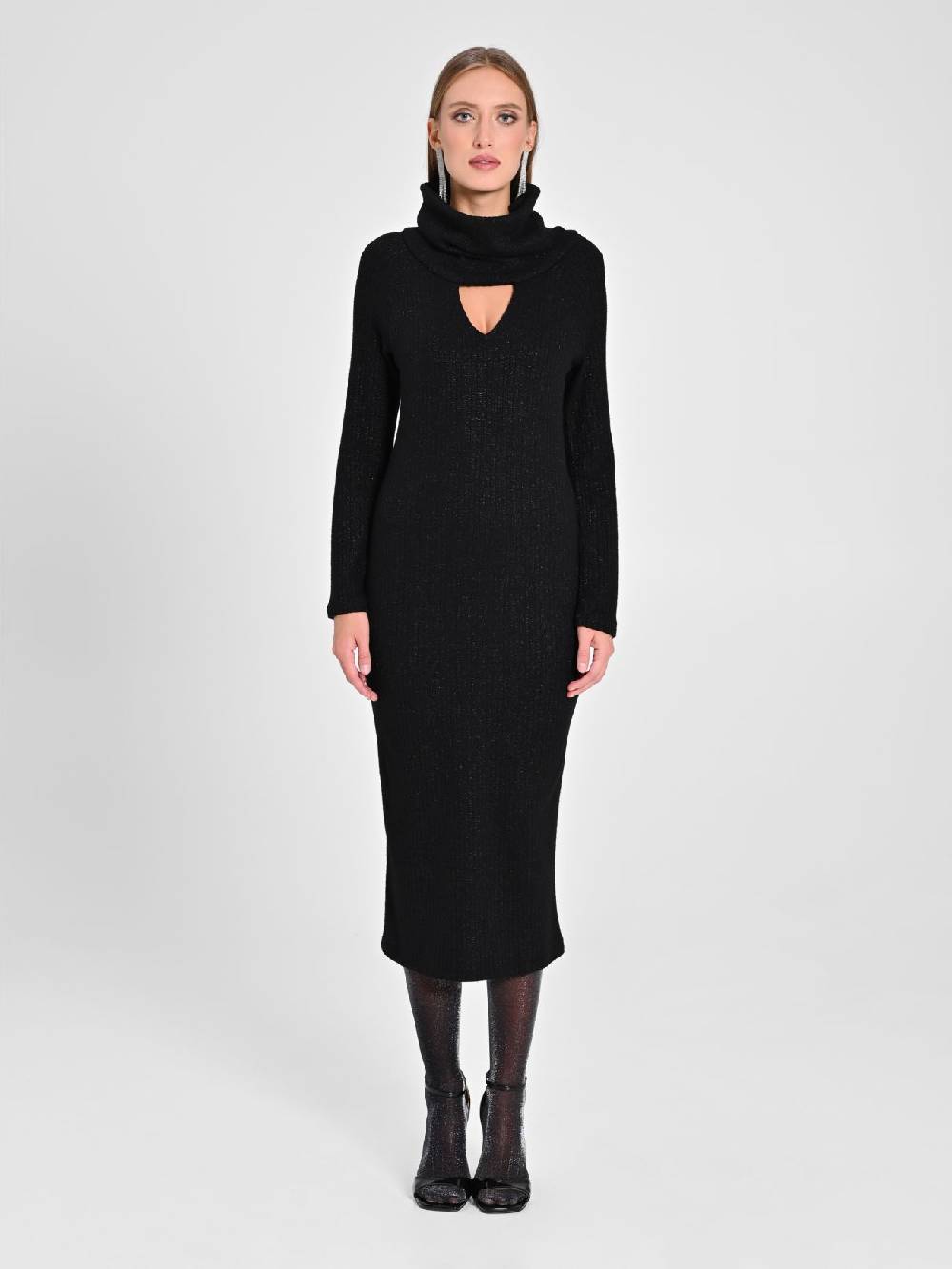 Rinascimento Abito Lurex Nero Novità