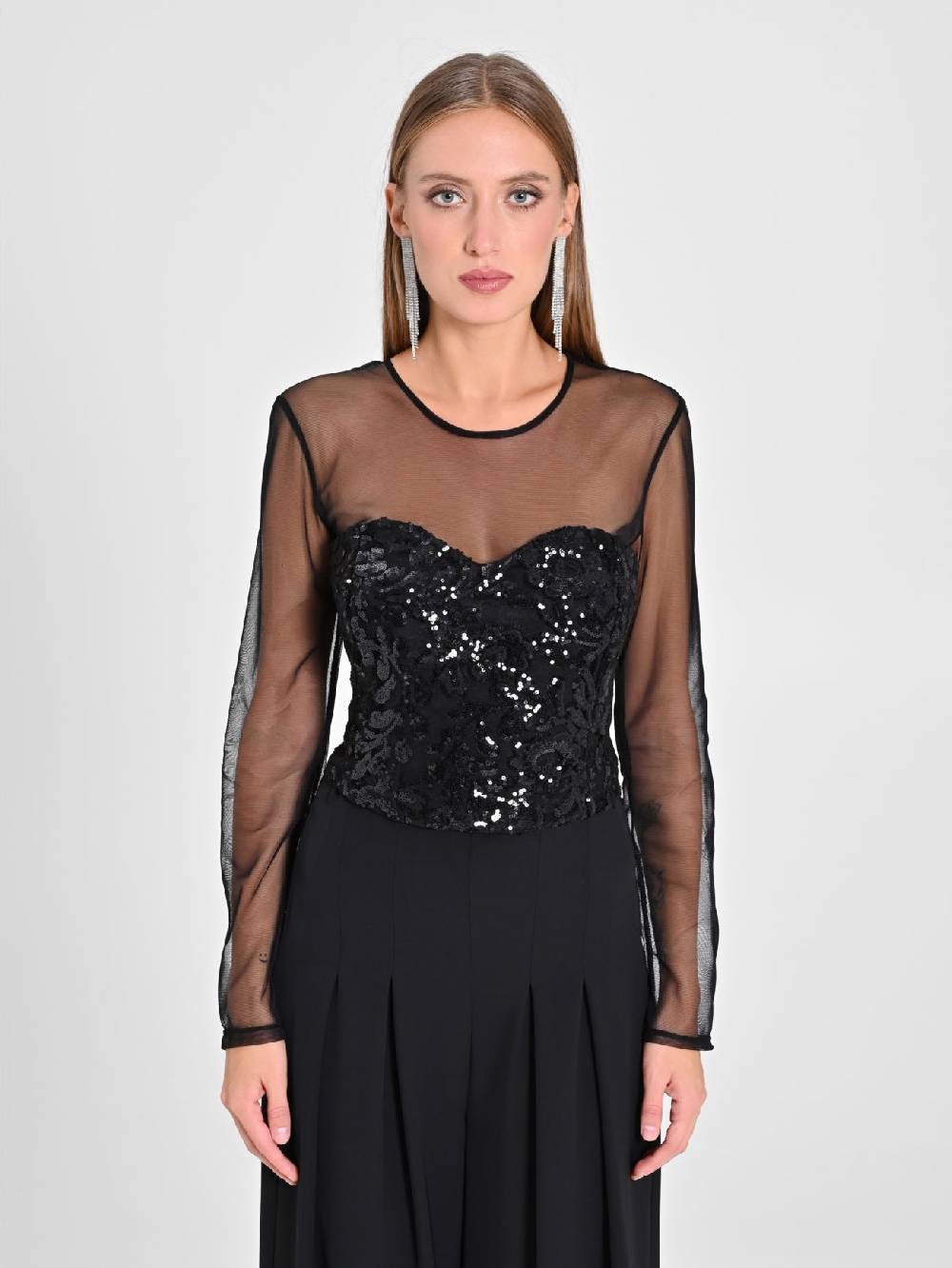 Rinascimento Top Bustier Paillettes In Vendita