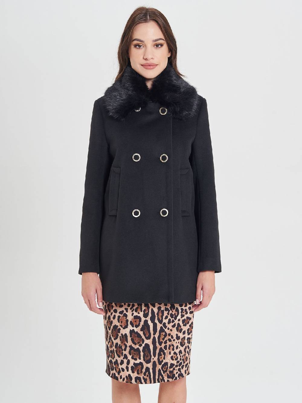 Rinascimento Cappotto Nero Doppiopetto Saldi
