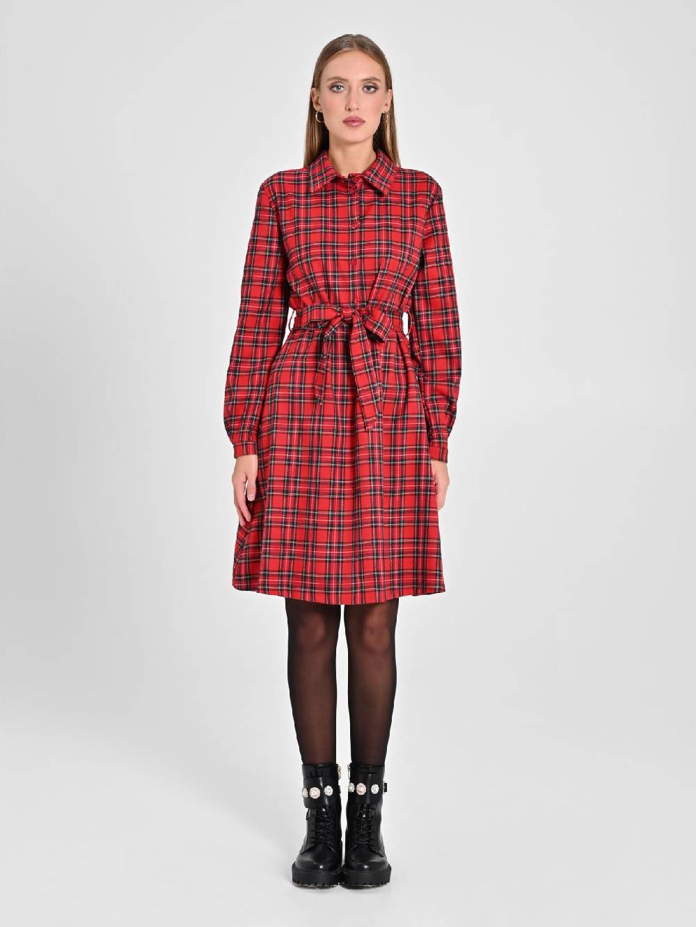 Rinascimento Chemisier in Tartan Hotsell
