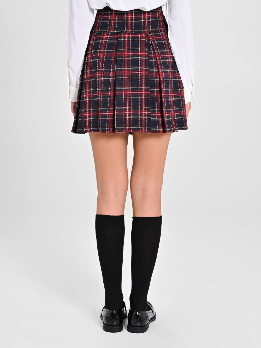 Rinascimento Minigonna in Tartan Blu Vendita Economica