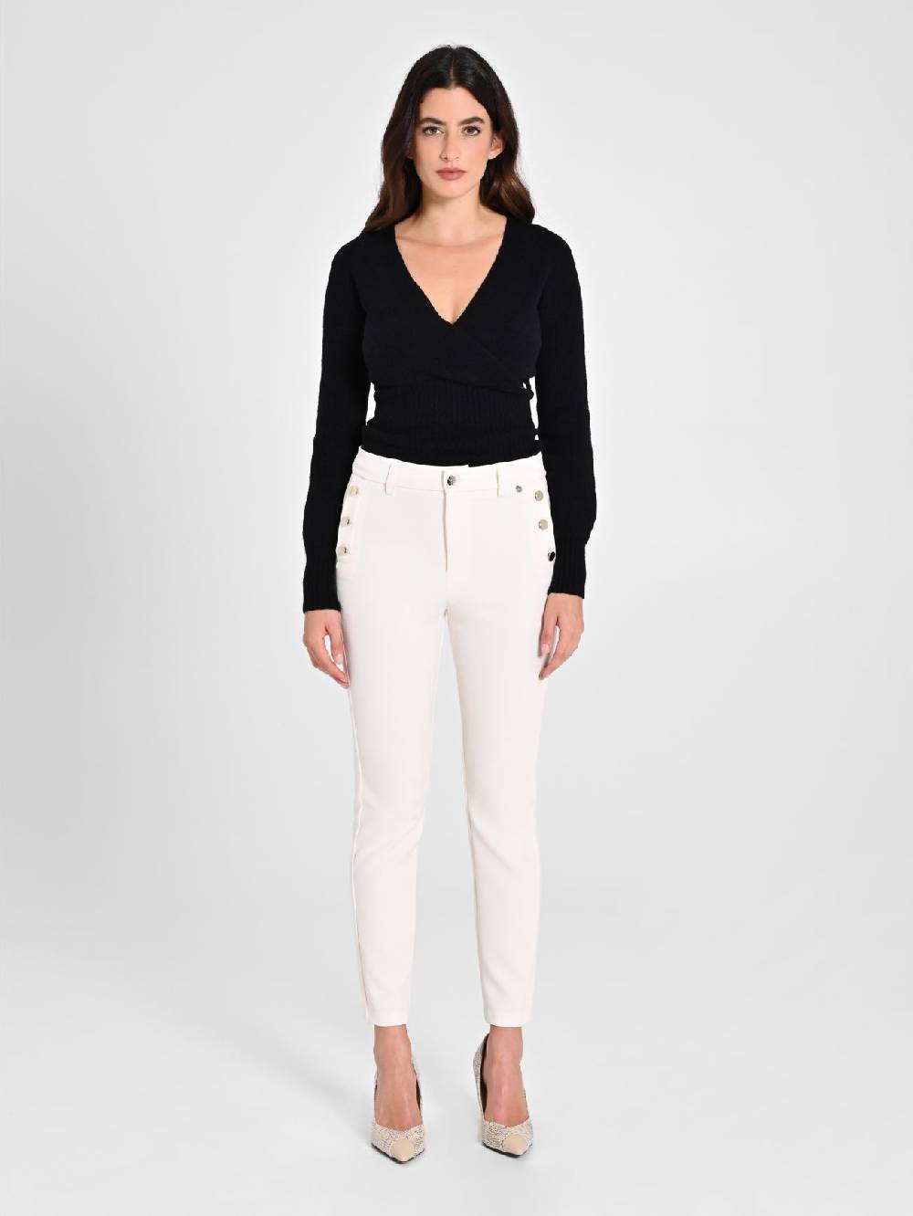 Rinascimento Pantaloni Skinny Bianchi Spedizione gratuita
