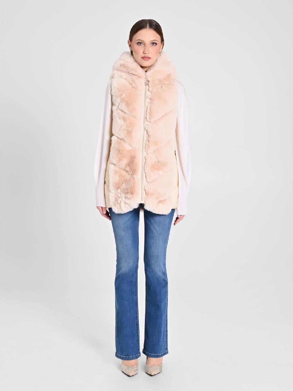 Rinascimento Gilet Piumino & Simil Pelliccia Beige Offerta esclusiva