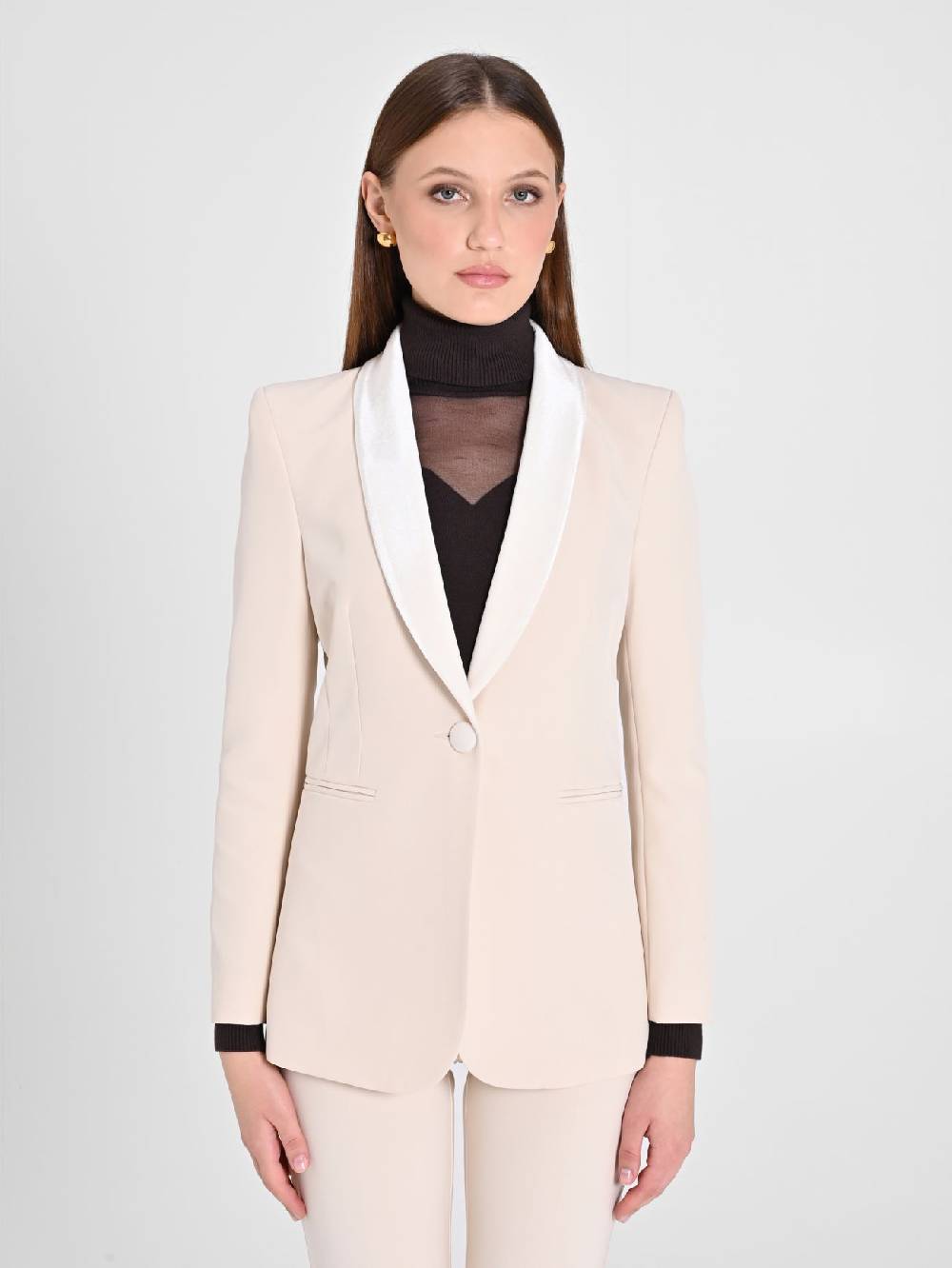 Rinascimento Giacca Tuxedo Beige Rilascio limitato