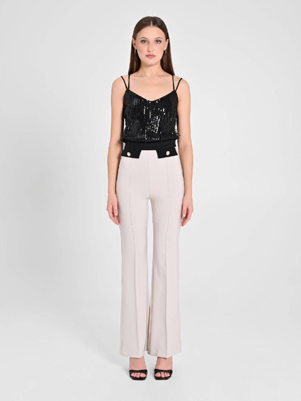 Rinascimento Pantalone Bicolor Beige & Nero Latest stili