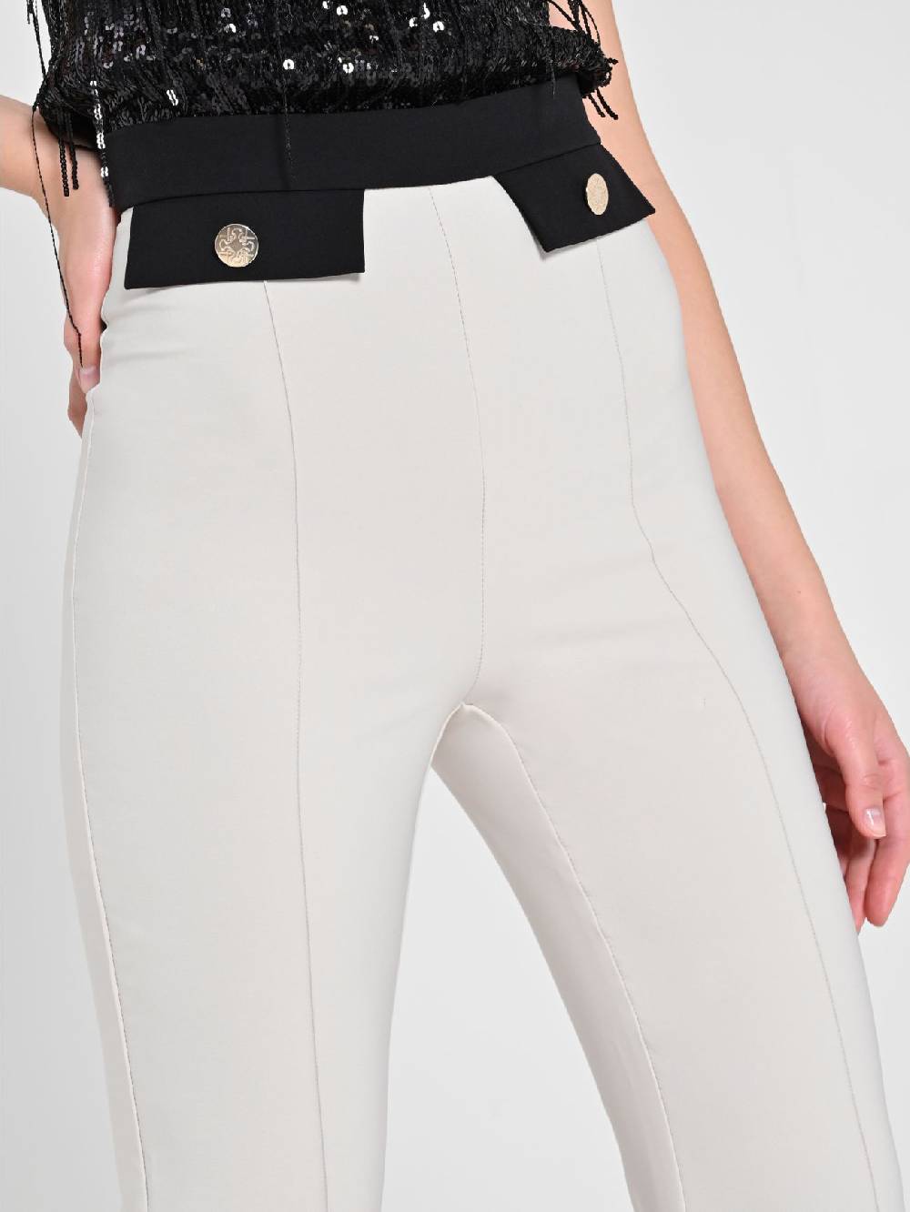 Rinascimento Pantalone Bicolor Beige & Nero Latest stili