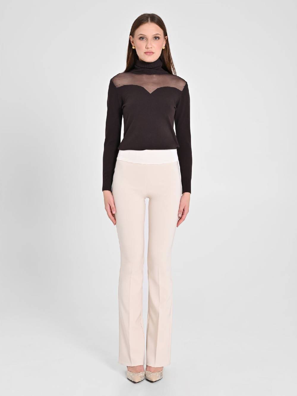 Rinascimento Pantaloni Tuxedo Beige Ultimi due giorni